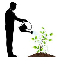 Watering the plant N2
