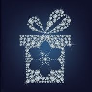 Gift present with snowflake