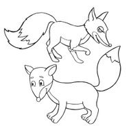 Cute vector foxes