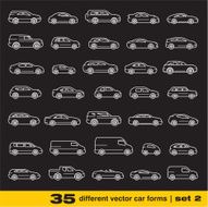 Cars icons set