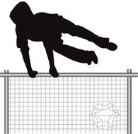 jumping a fence