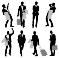Multiple images of a businessman in different poses N3
