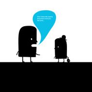 Money talk character illustration