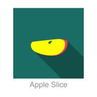 Apple slice food and drink flat icon series N2