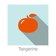 Tangerine food and drink flat icon series