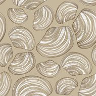 Seamless pattern of seashells N2