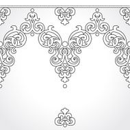 Vector seamless border in Victorian style N43