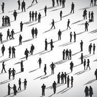 Vector of Silhouettes Business People N2