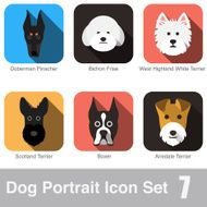 Dog animal face character icon series N2