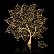 Art golden tree beautiful for your design
