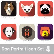 Dog animal face character icon series N3