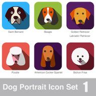 Dog animal face character icon series N4
