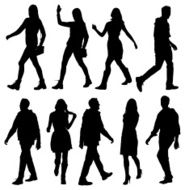 Casual people walking N3