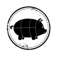 Cute pork stamp
