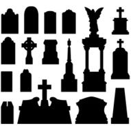 Tombstones and grave monuments