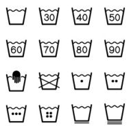 Laundry Guide Icons Set 1