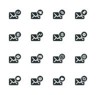 Email Silhouette Icons N2