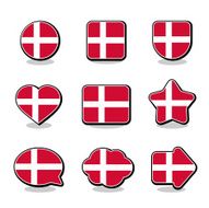 DENMARK FLAG ICON SET N2