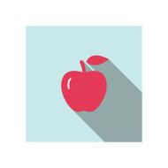 Red apple food and drink flat icon series UI