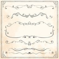 Set of vintage vector dividers N4