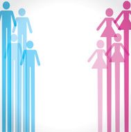 Group of man and woman icon background