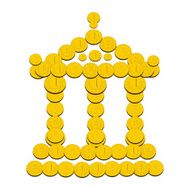 house made of coins