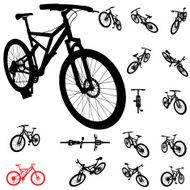 Vector Bicycle silhouette set N2