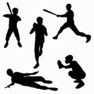 Baseball Silhouette Collection (vector jpg)