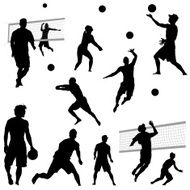 beach volleyball silhouettes N2