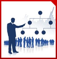 Business man with structure diagram attending financial conference N2