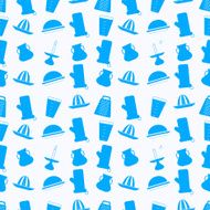 Seamless vector background for kitchenware