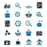 Business strategy icons set N3