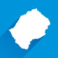 Blue Lesotho Map Icon