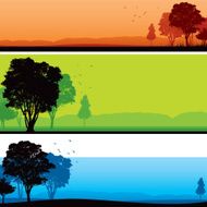 Silhouetted landscape backgrounds