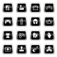 Supergloss Black Icons - Video Gaming
