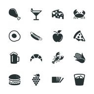 Food and Drink Silhouette Icons N3
