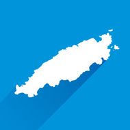 Blue Tobago Map Icon
