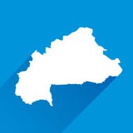 Blue Burkina Map Icon