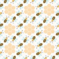 Seamless pattern with bees N4