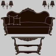 furniture icons in classic style N2