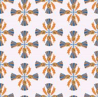 Stencil Style Scottish Thistle Seamless Pattern N8