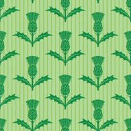 Stencil Style Scottish Thistle Seamless Pattern N10