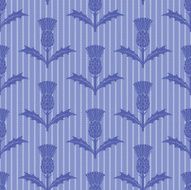 Stencil Style Scottish Thistle Seamless Pattern N11