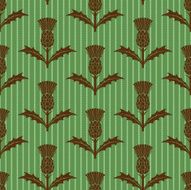 Stencil Style Scottish Thistle Seamless Pattern N12