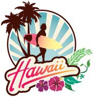 Surf Lifestyle emblem Hawaii
