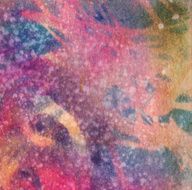 Multi-colored painting with paint splatters and texture