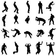 Vector Silhouette Of People N686