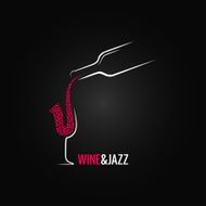 wine and jazz concept design background