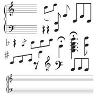 Collection icons music note