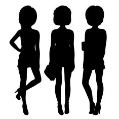 Three fashionable silhouette N2